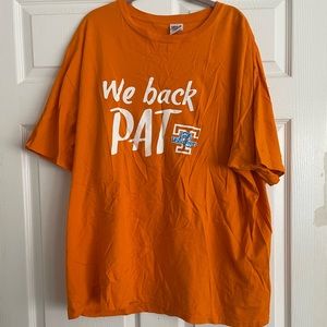 We Back Pat T shirt 2XL Orange